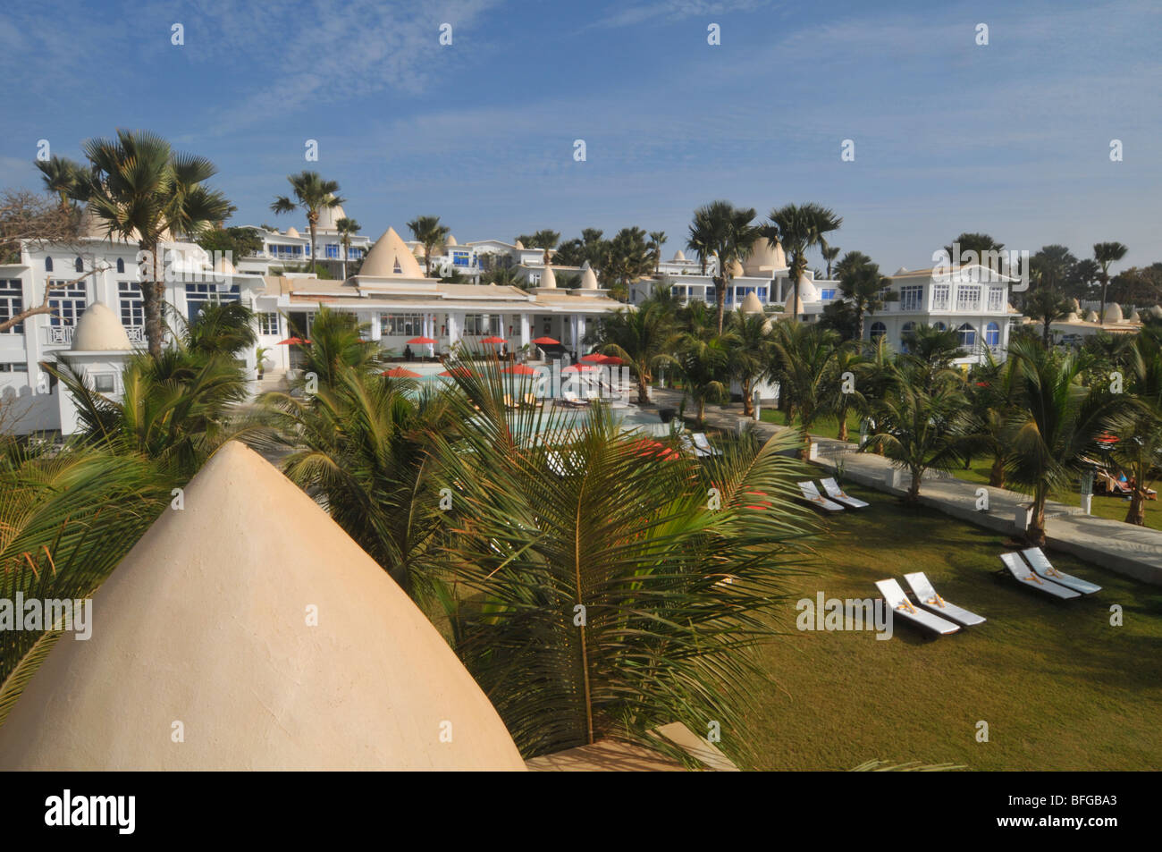 Die Coco Ocean Resort &amp; Spa-Hotel in Gambia, Westafrika Stockfoto