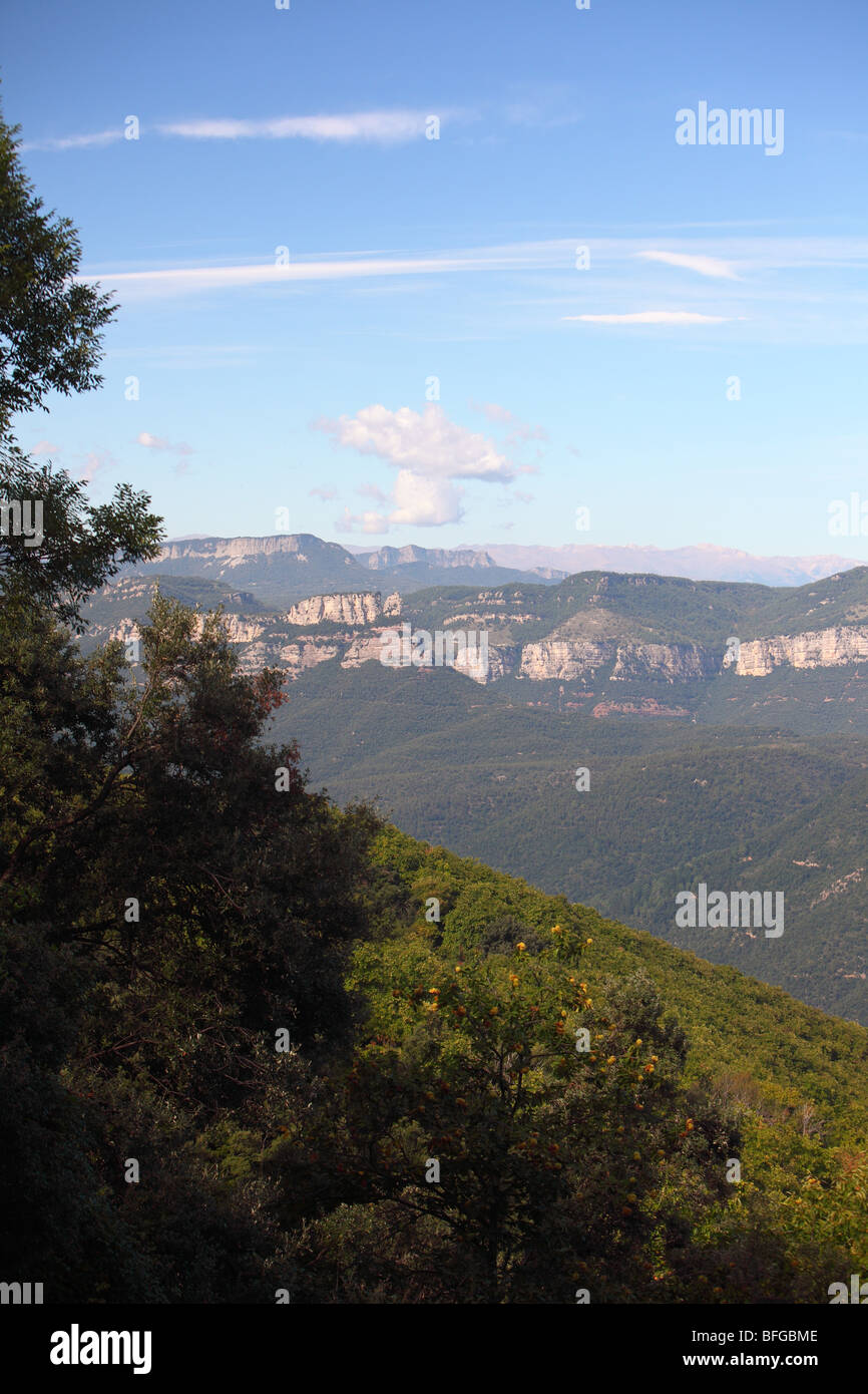 Spanien, Cataluna, Berge See zwischen Panta de Sau und Panta de Susqueda, Damm, Embassament de Susqueda Stockfoto