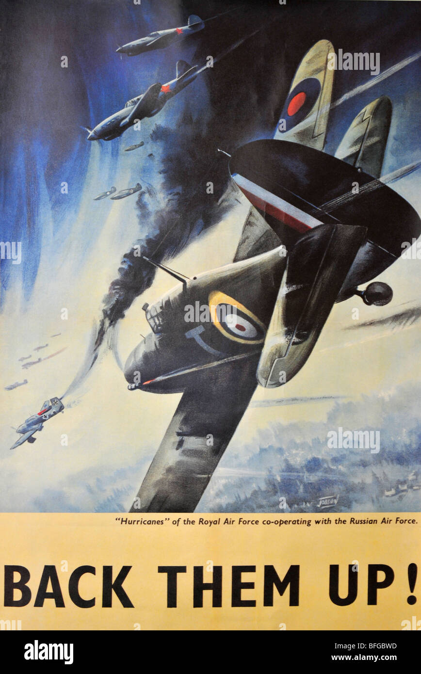2. Weltkrieg RAF Kämpfer Plakat Stockfoto