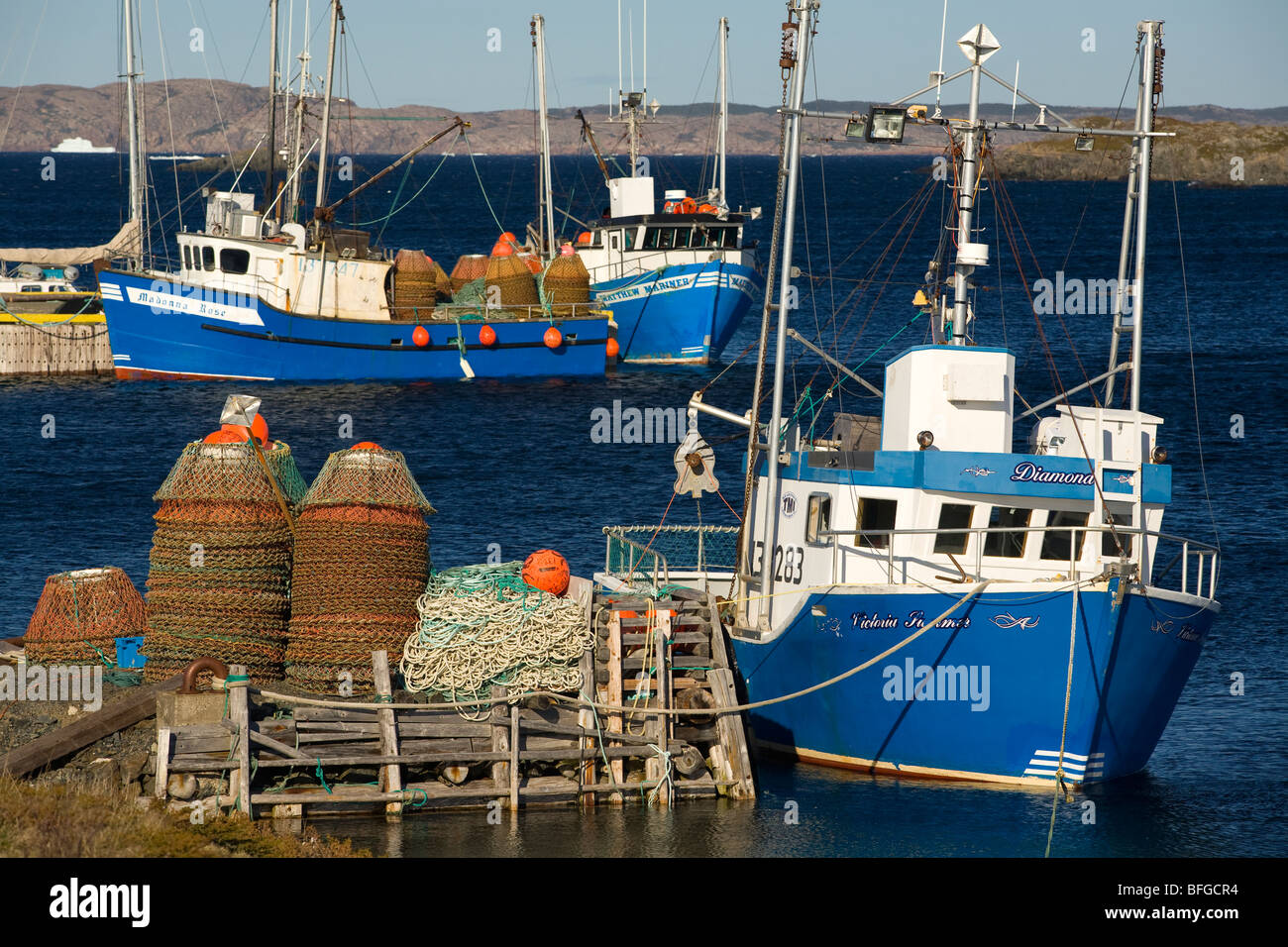 Krabbe Fischerboote, Änderung Inseln, Neufundland & Labrador, Kanada Stockfoto