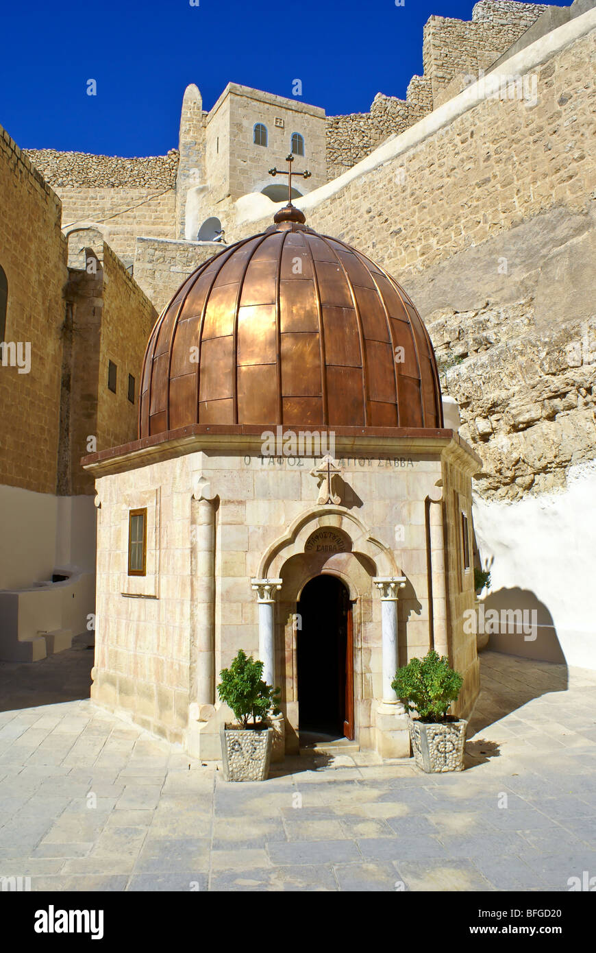 Griechische orthodoxe Kloster Mar Saba (St. Sabas) in der Judäischen Wüste, Israel Stockfoto