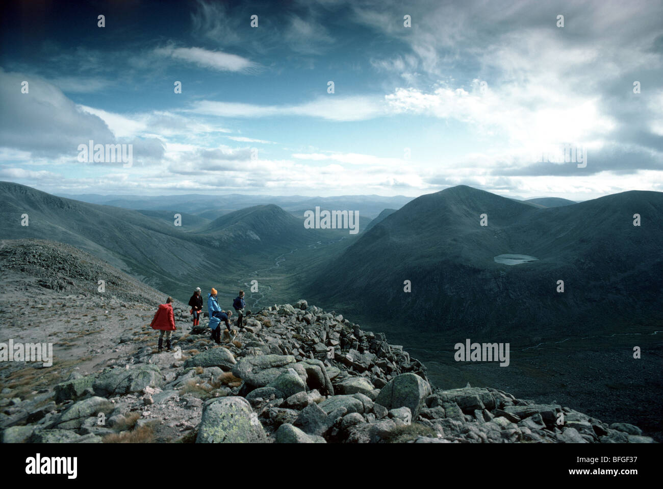 Wanderer in den Cairngorms Stockfoto
