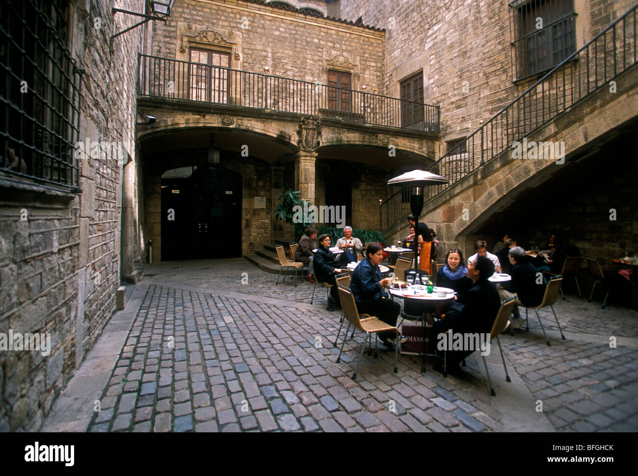 Spanier, Essen, Restaurant, Spanisch Essen und Trinken, Essen und Trinken, spanische Küche, Museum für Textil und Mode, Barcelona, Spanien Stockfoto