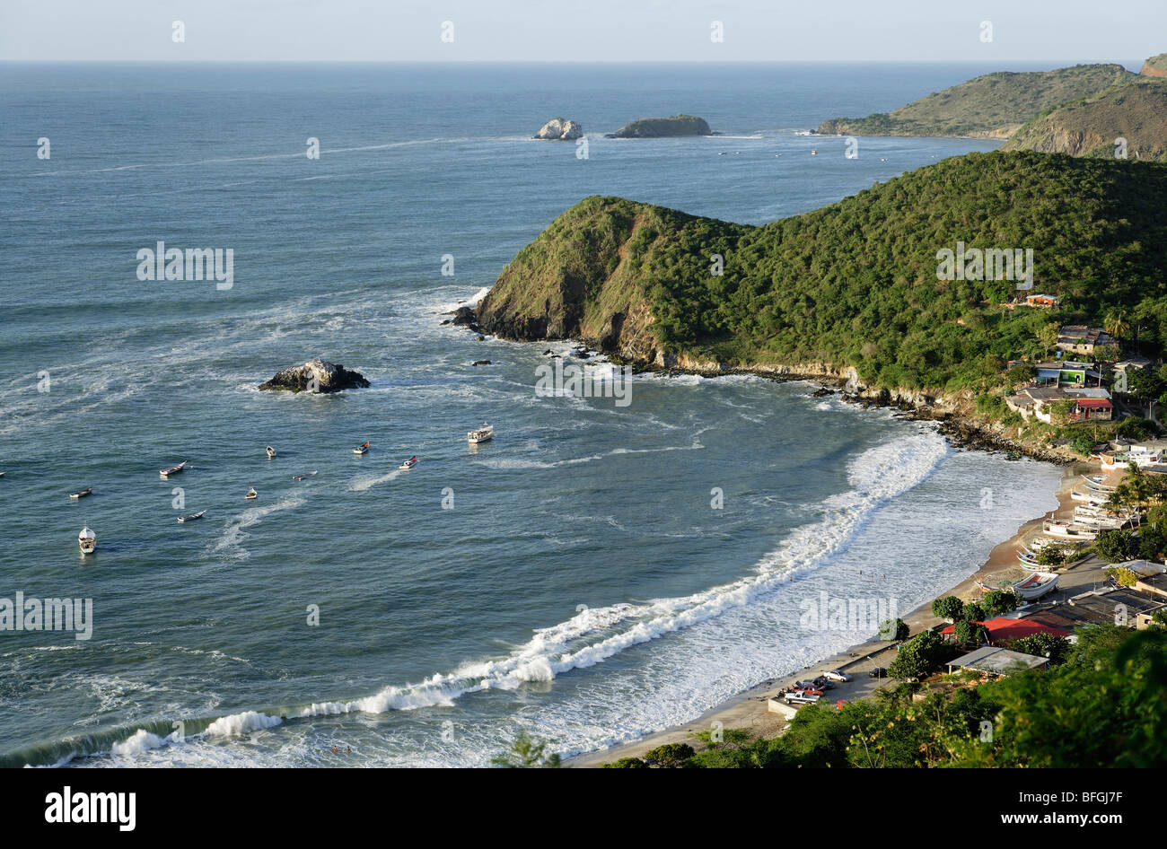 Blick auf Playa Guayacan, Isla Margarita, Venezuela Nueva Esparta Stockfoto