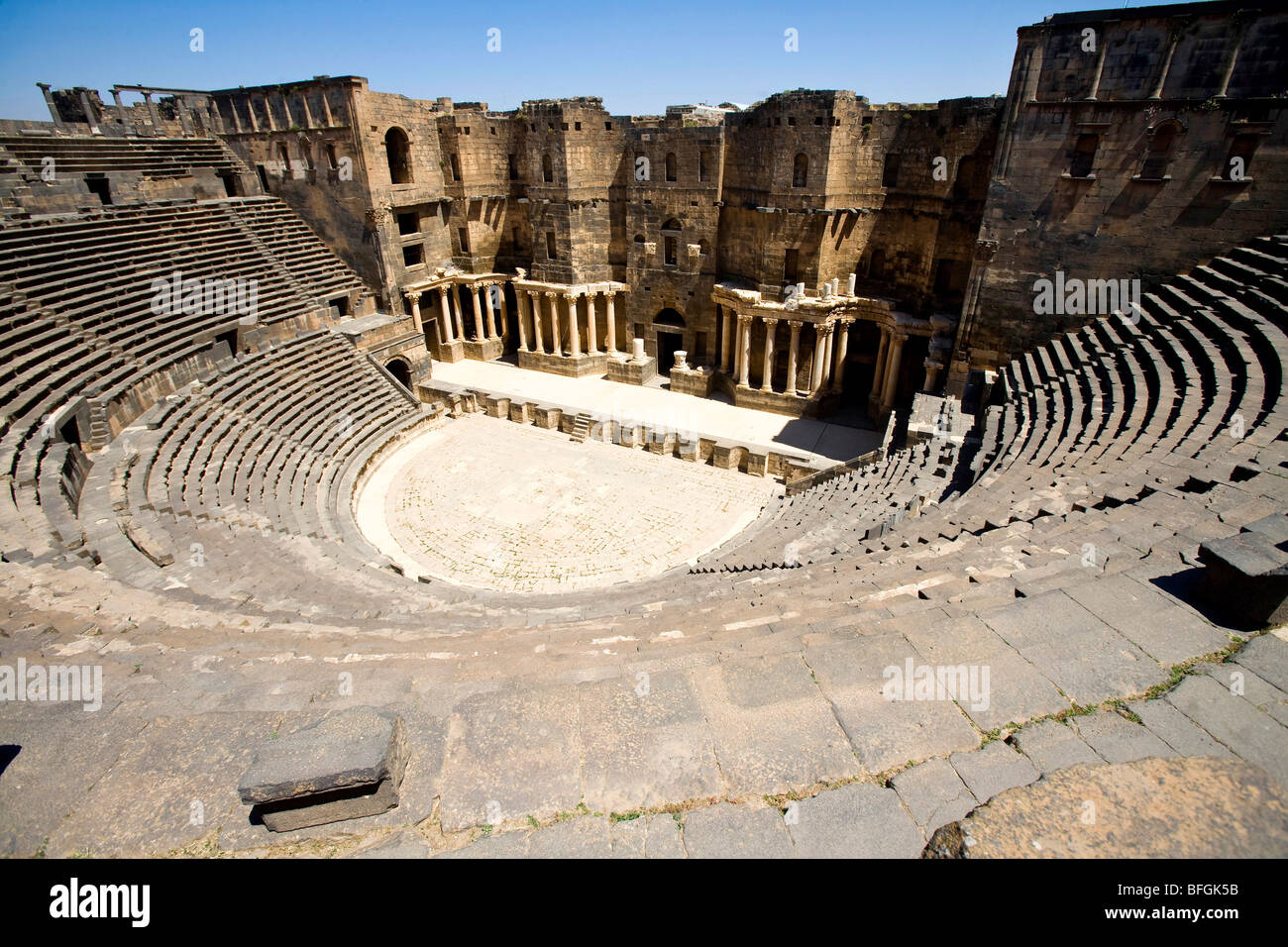 Römisches Theater in Bosra, Syrien, Naher Osten, Asien Stockfoto