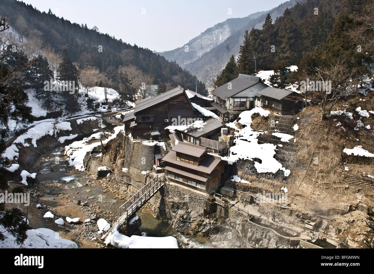 Affenpark Jigokudani, Shiga Kogen, Nagano, Japan Stockfoto