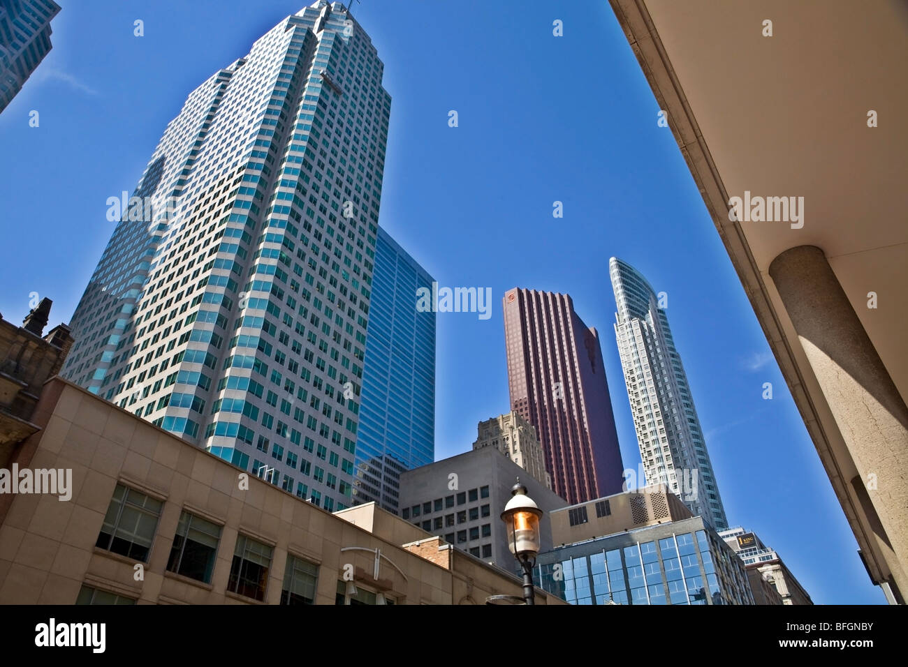 Wolkenkratzer von Yonge Street, Toronto, Ontario, Kanada Stockfoto