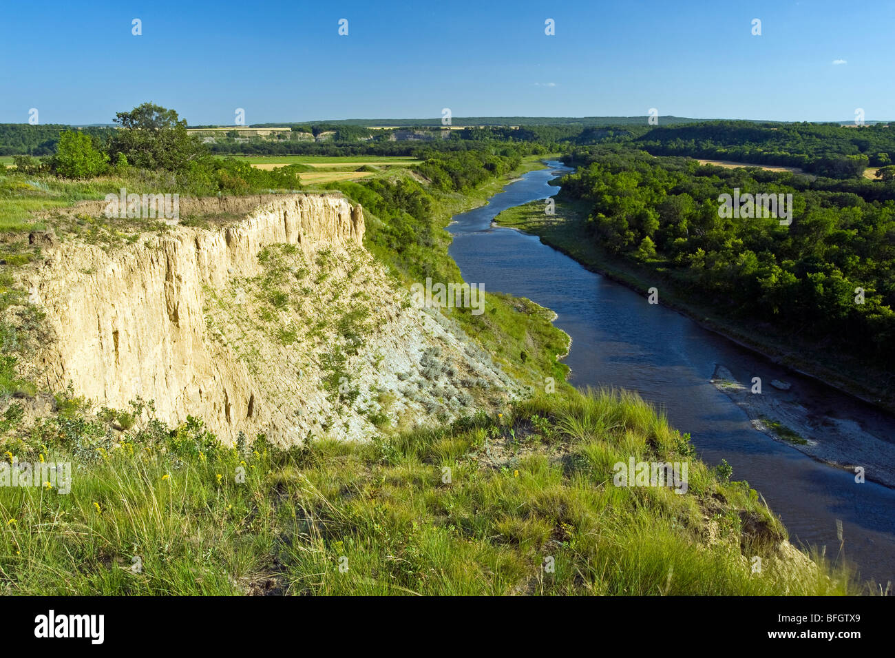 Souris River Valley. In der Nähe von Wawanesa, Manitoba, Kanada Stockfoto