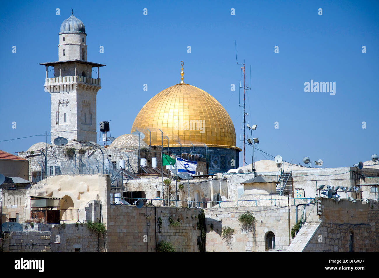 Klagemauer und der Al-Aqsa Moschee, Jerusalem, Israel Stockfotografie -  Alamy