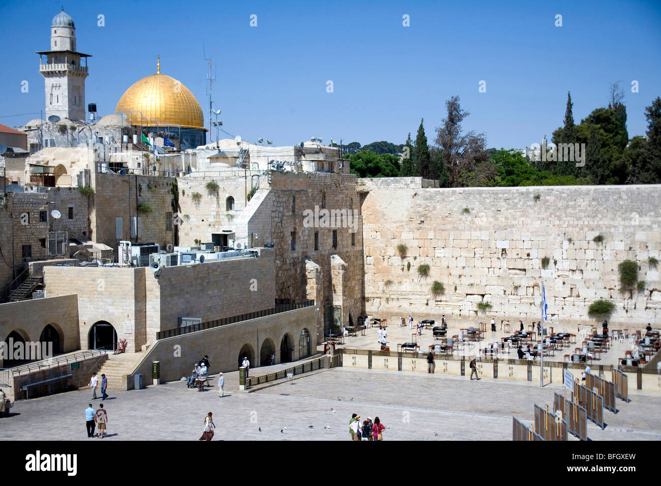 Klagemauer Und Der Al Aqsa Moschee Jerusalem Israel Stockfotografie Alamy