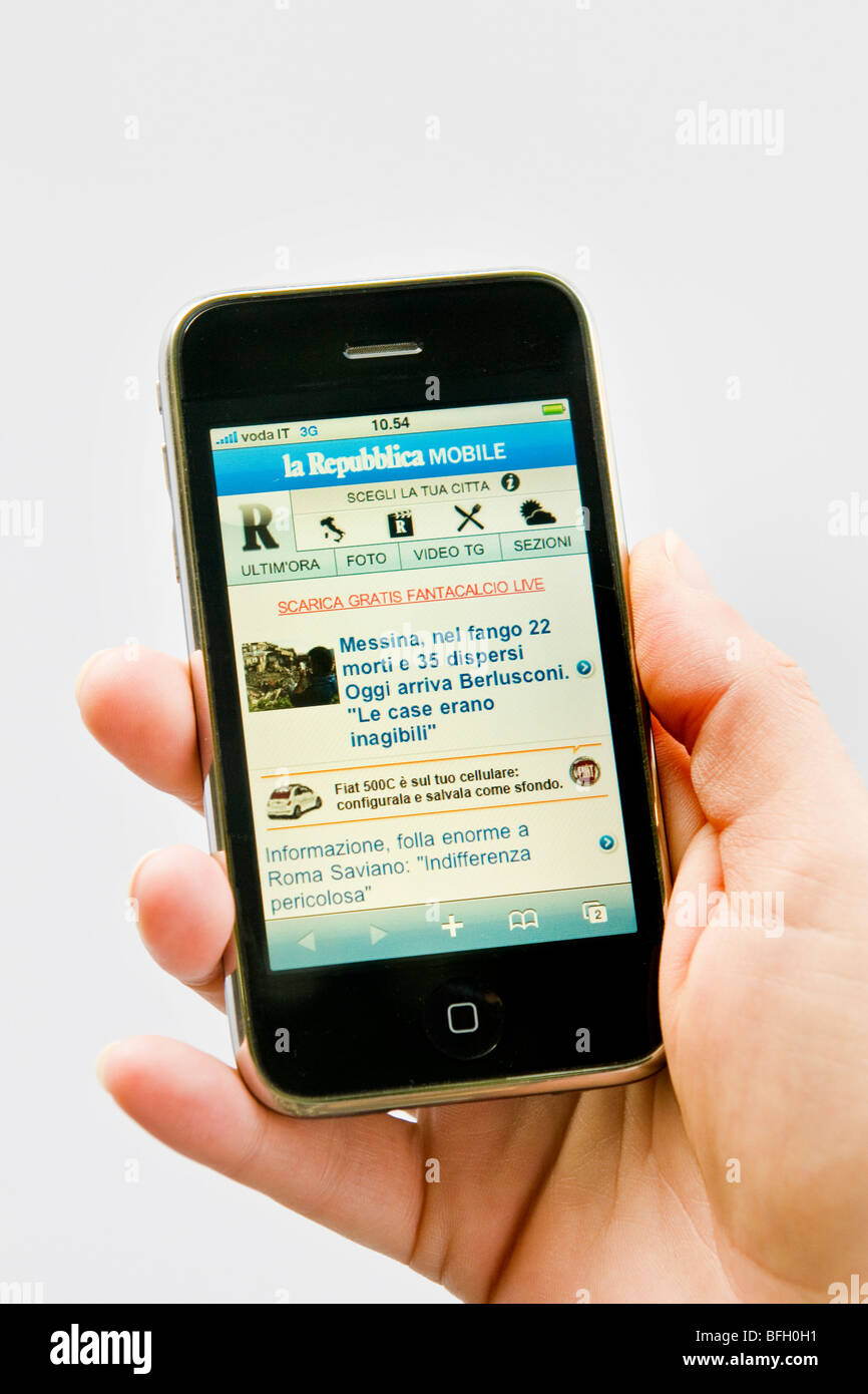 IPhone, mobile, repubblica Stockfoto