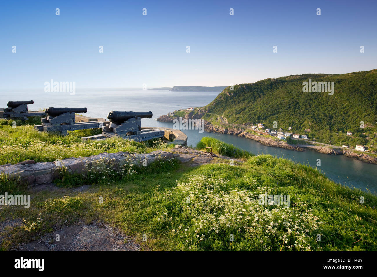 Blick vom Signal Hill, National Historic Site. St. John's, Neufundland, Kanada Stockfoto