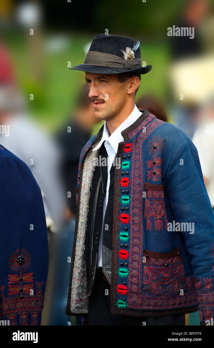 Menschen Sie in ungarische Tracht - jährliche Weinfest (Szuret Fesztival) - Badacsony - Balaton - Ungarn Stockfoto