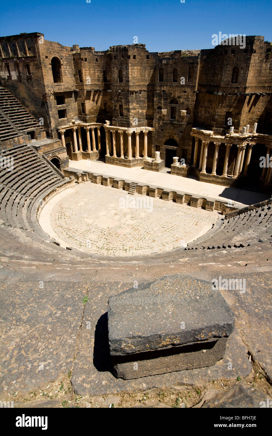 Römisches Theater in Bosra, Syrien, Naher Osten Stockfoto