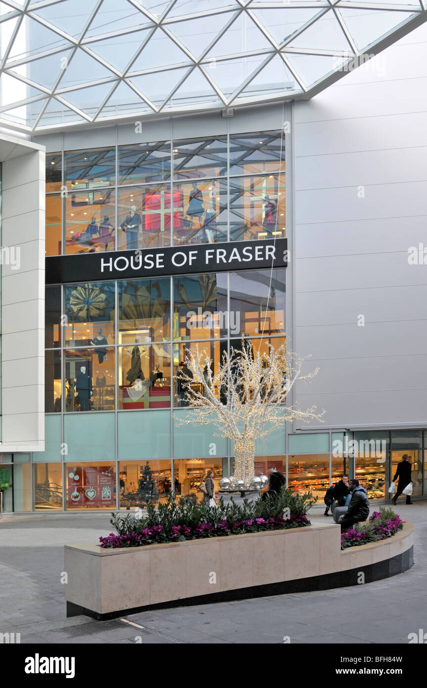 House of Fraser Shop Weihnachten im Westfield Centre Stockfoto