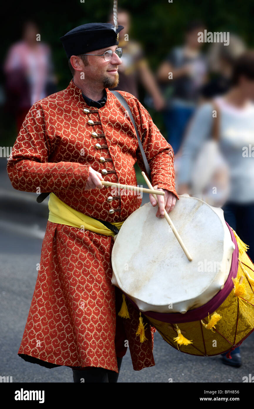 Menschen Sie in ungarische Tracht - jährliche Weinfest (Szuret Fesztival) - Badacsony - Balaton - Ungarn Stockfoto