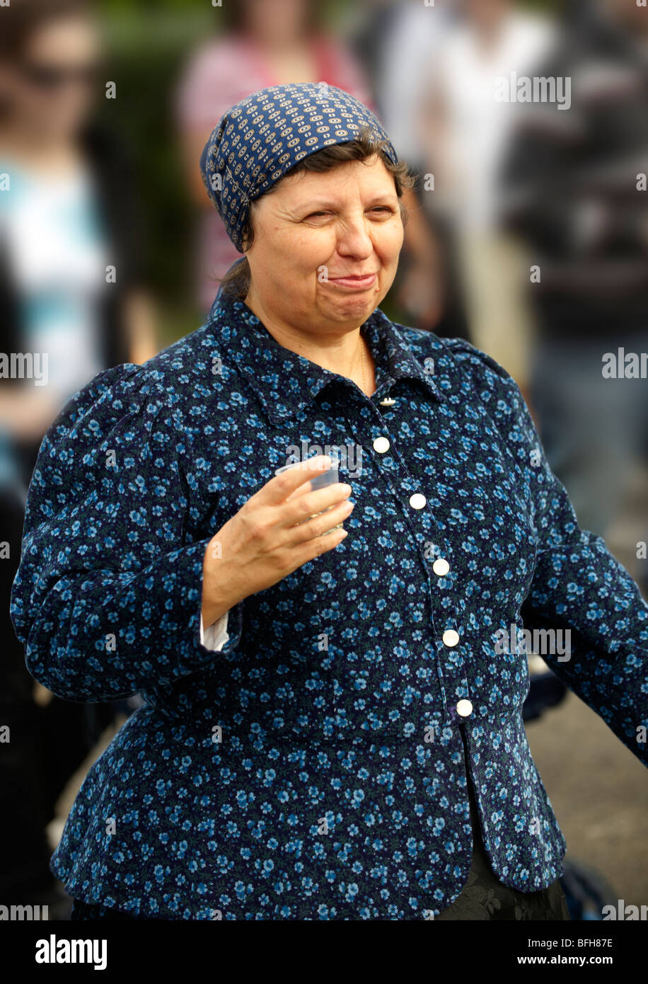 Menschen Sie in ungarische Tracht - jährliche Weinfest (Szuret Fesztival) - Badacsony - Balaton - Ungarn Stockfoto