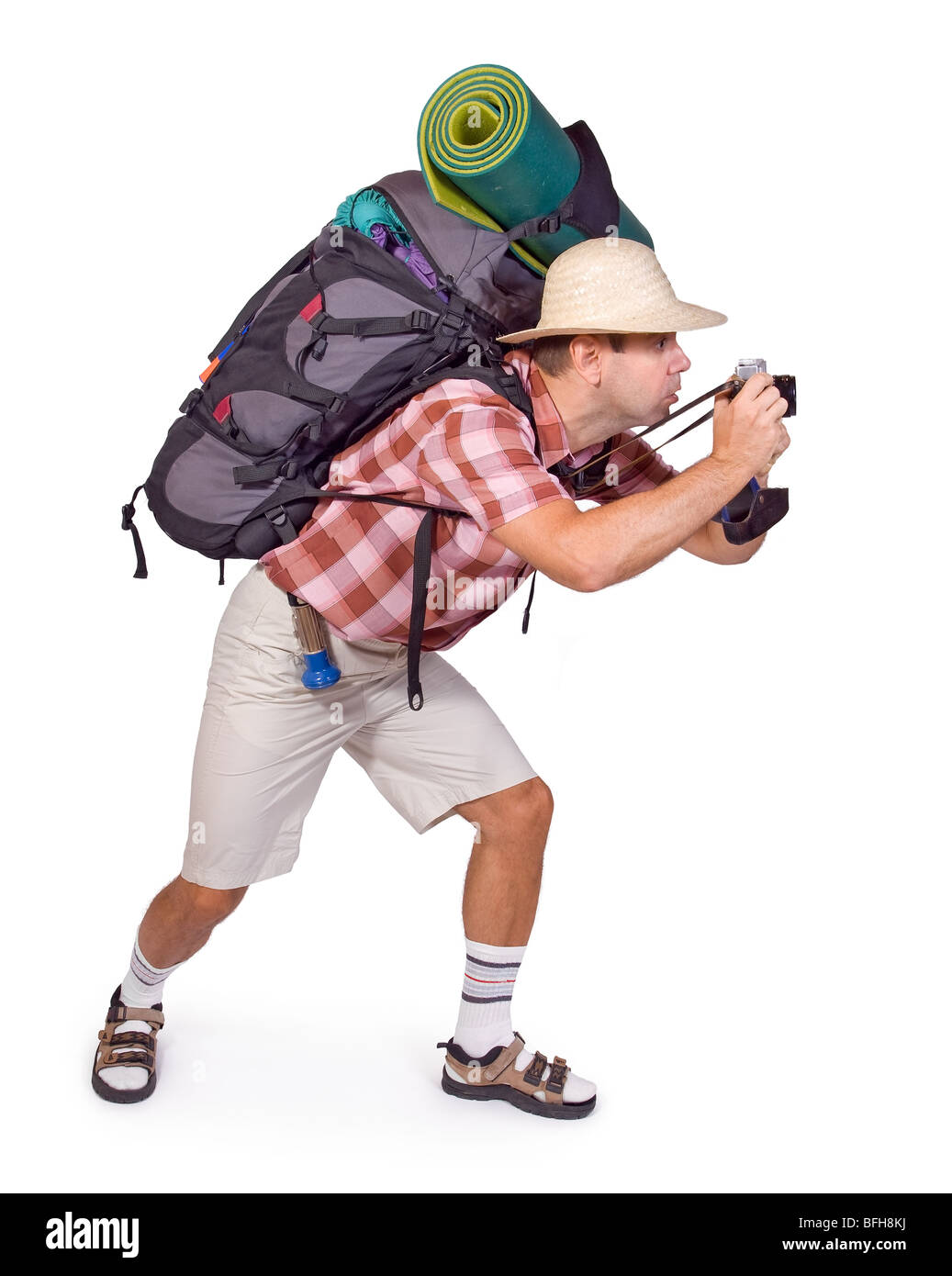 Touristen mit Kamera Stockfoto