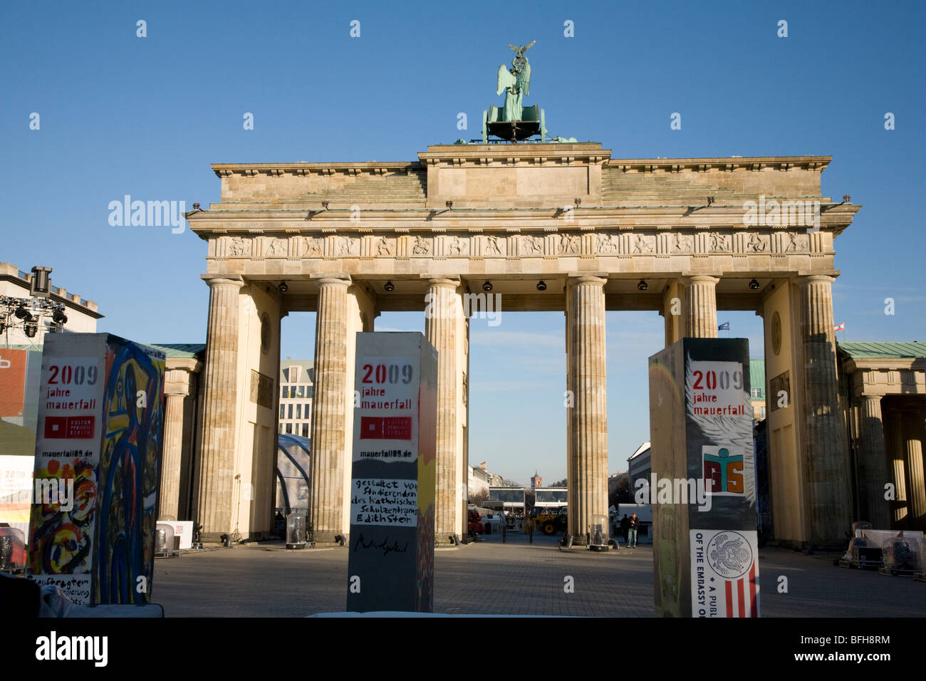 20. Jubiläum der Fall der Berliner Mauer in Berlin, Deutschland, November 2009. Stockfoto