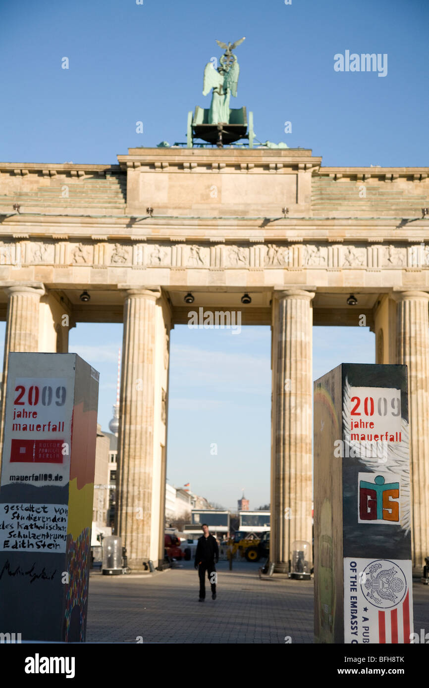 20. Jubiläum der Fall der Berliner Mauer in Berlin, Deutschland, November 2009. Stockfoto