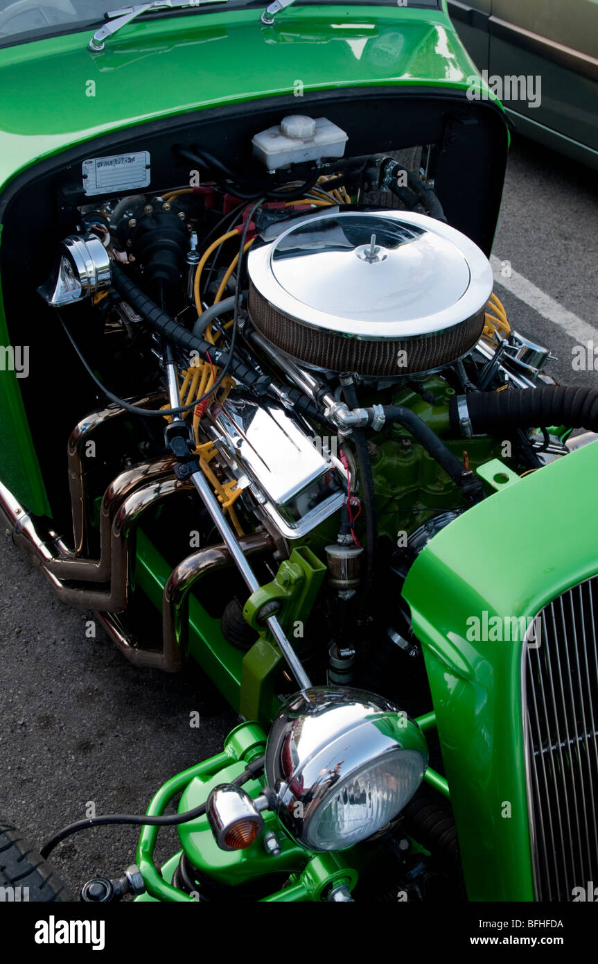 Großbritannien, England, Hotrod grün Stockfoto