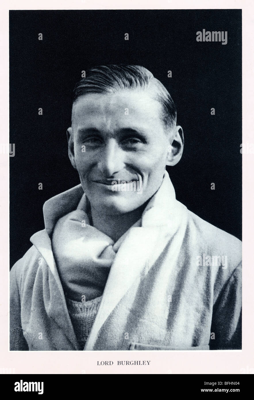 Lord Burghley, 1930 Porträt des englischen Adligen, Olympiasieger und späteren Leichtathletik-administrator Stockfoto