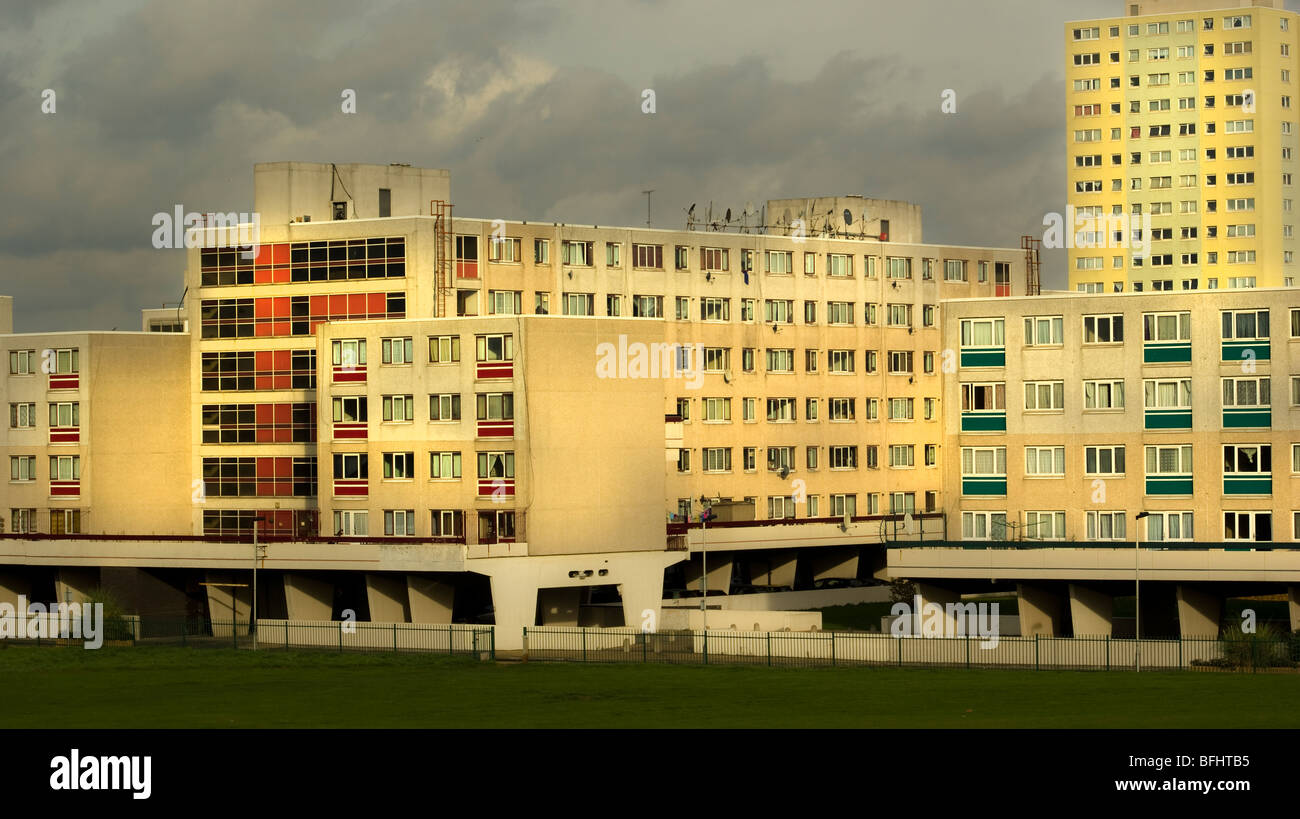 Ansicht eines Teils der Broadwater Farm der größte Rat Immobilien im Norden von London Tottenham Stockfoto