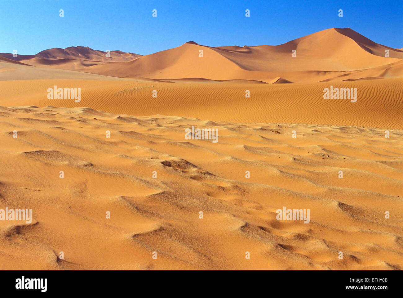 Sanddünen in Namib-Naukluft National Park, Namib Wüste, Sossusvlei, Namibia, Afrika Stockfoto