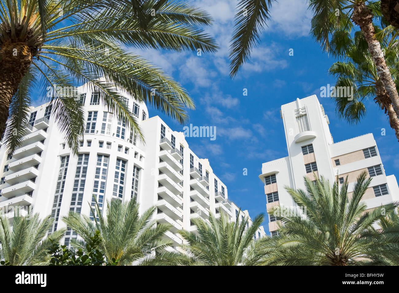 Loews und St. Moritz Hotels befindet sich in der Art-Déco-Althavanna von South Beach in Miami, Florida, Vereinigte Staaten von Amerika Stockfoto
