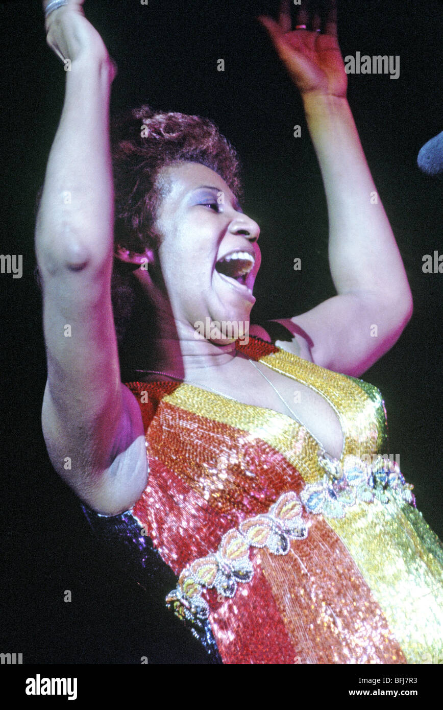 ARETHA FRANKLIN - US-Sängerin über 1972 Stockfoto