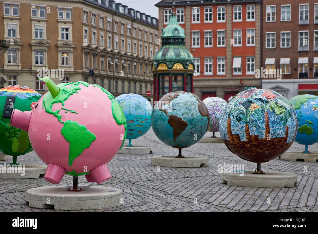Globen Kunstausstellung im Zentrum von Kopenhagen Stockfoto