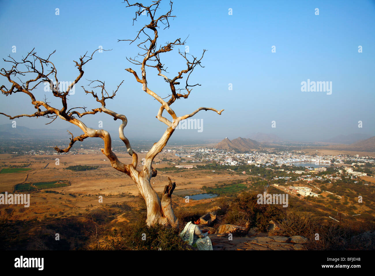 pushkar view Stockfoto