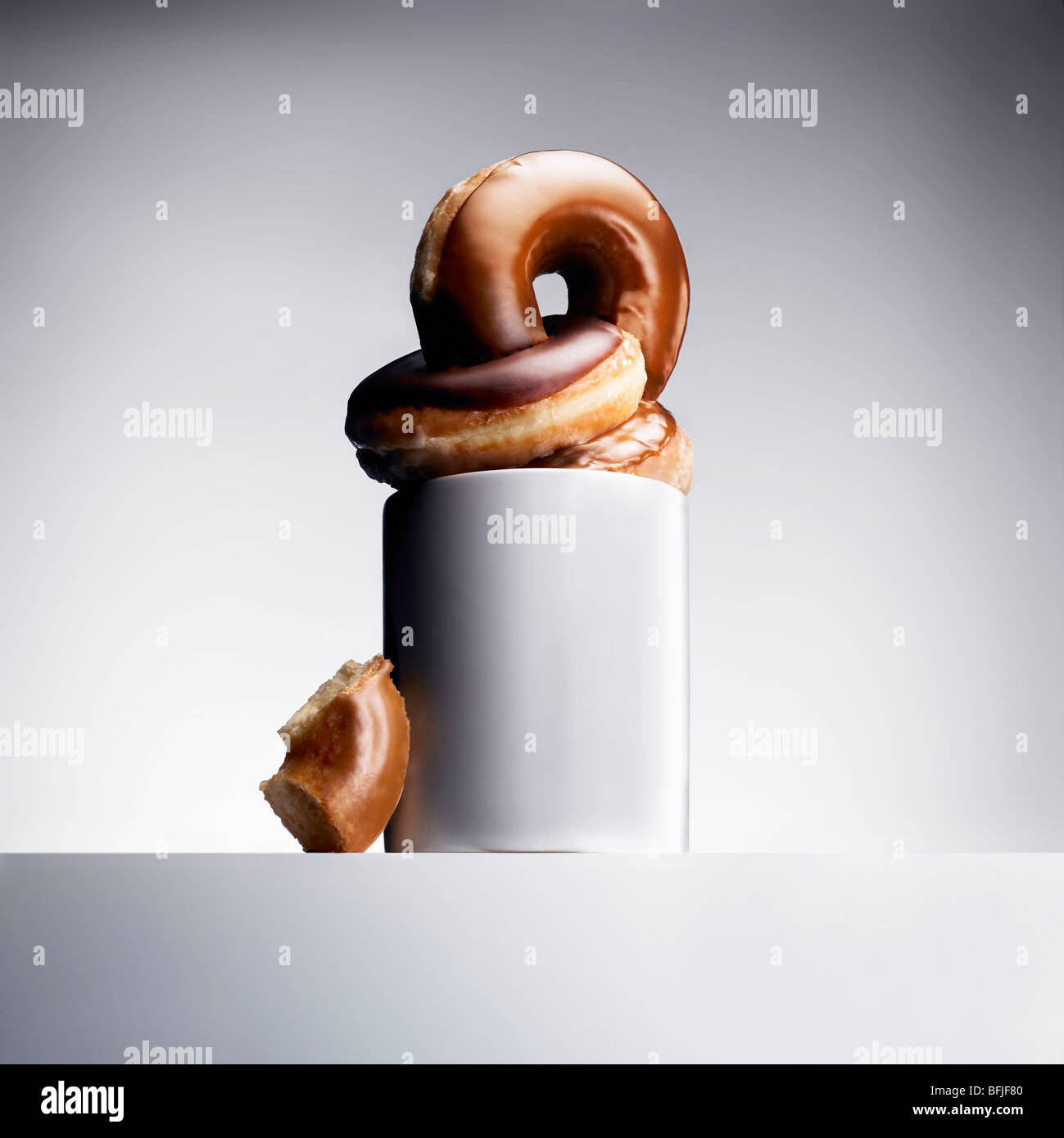 Kaffee und Donuts Stockfoto