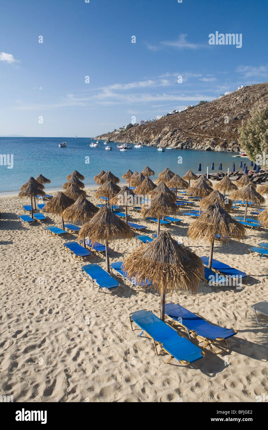 Auf der Insel Mykonos, die Kykladen in Griechenland. Stockfoto