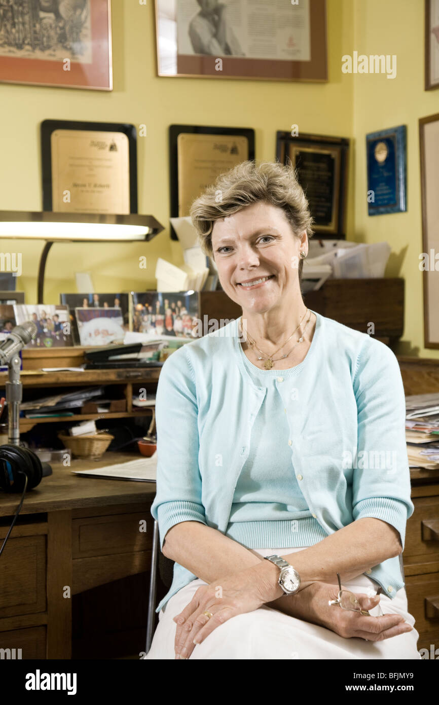 Cokie Roberts zu Hause in Bethesda Maryland Stockfoto