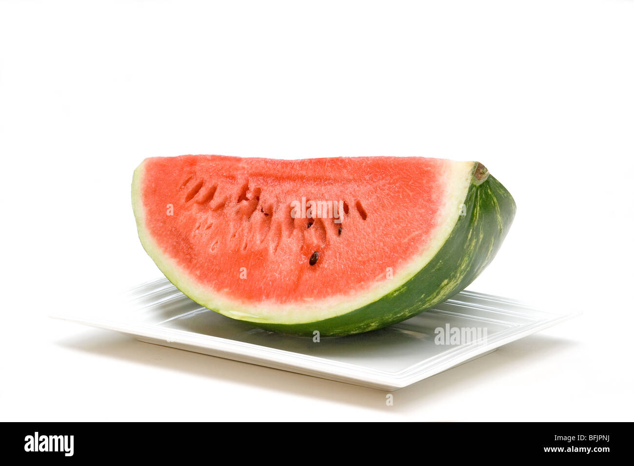Scheibe Wassermelone Nahaufnahme in einer Platte Stockfoto