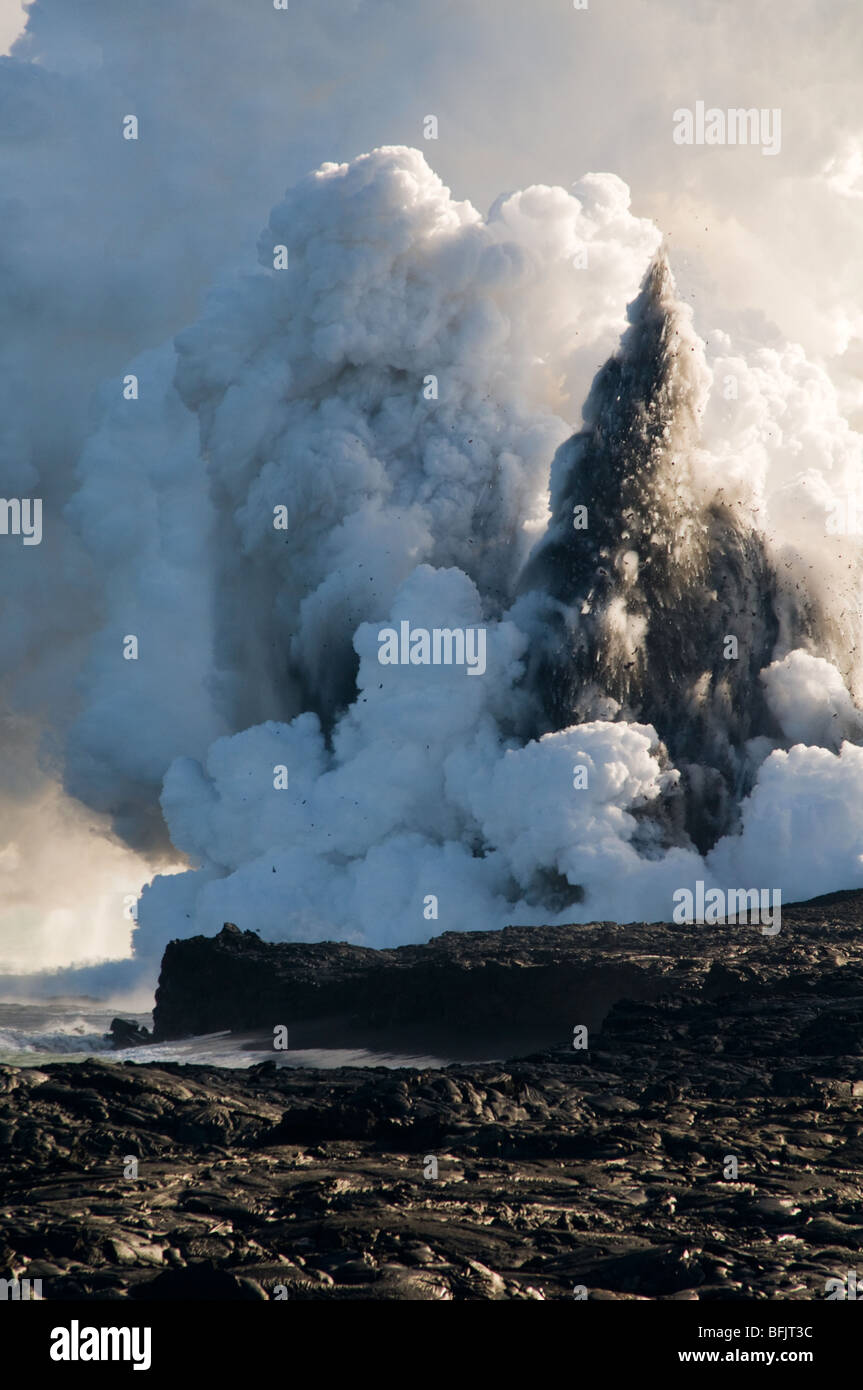 ausbrechenden Vulkan auf Hawaii Stockfoto