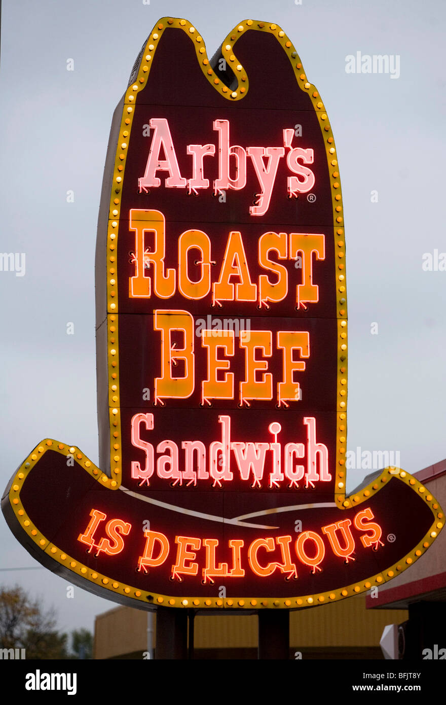 Ein Arby Fastfood-Restaurant. Stockfoto