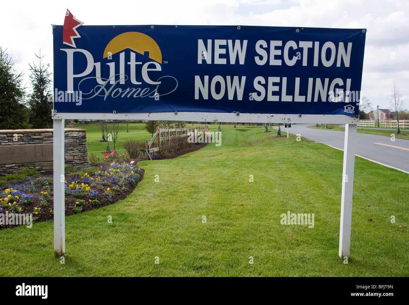 Eine Gemeinschaft der Pulte Homes in vorstädtischen Maryland. Stockfoto