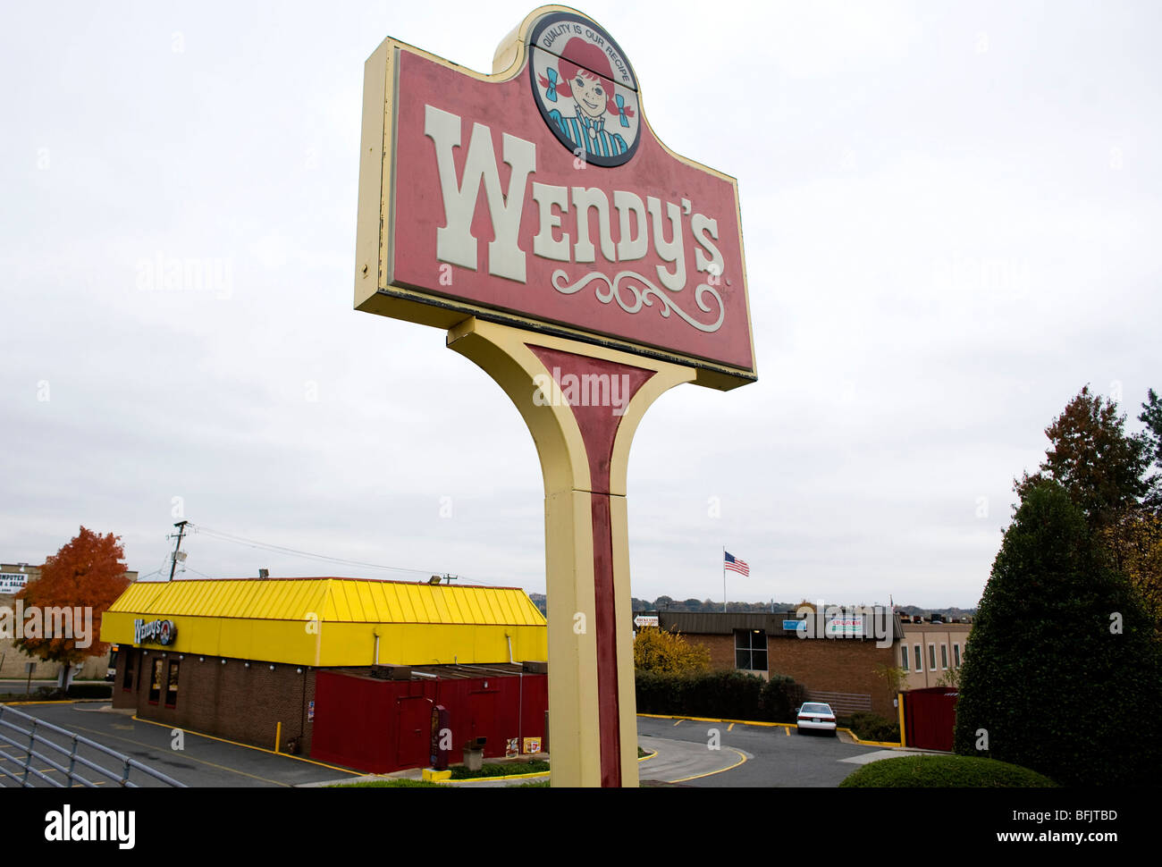 Ein Wendy's-Fastfood-Restaurant. Stockfoto