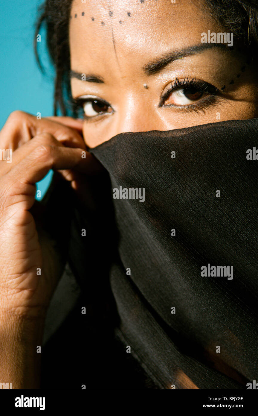 Porträt einer afrikanischen Frau, Nahaufnahme, Schweden. Stockfoto