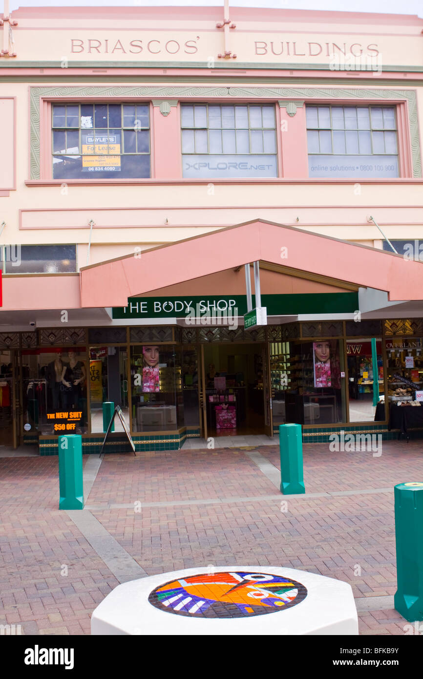 Art déco-Gebäude in Napier, Neuseeland Stockfoto