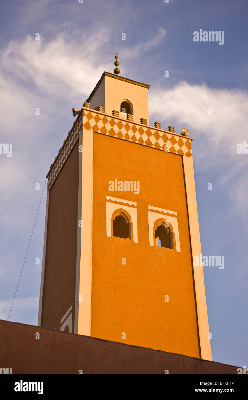 ZAGORA, Marokko - Moschee Minarett. Stockfoto