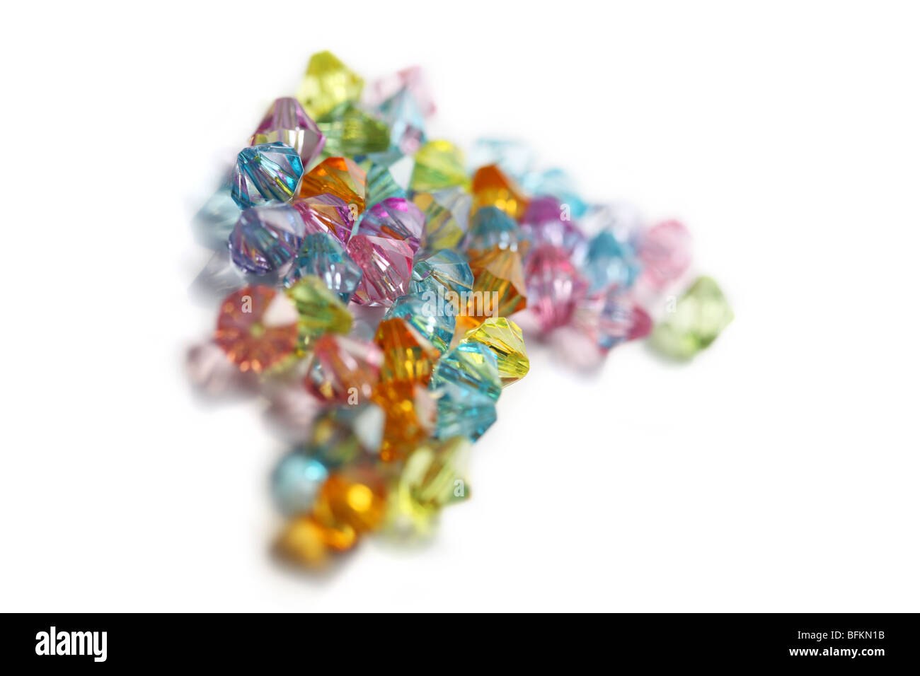 bunte Glasperlen Stockfoto