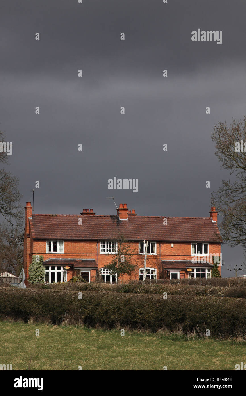 Doppelhaushälfte Landhäuser, England UK Stockfoto