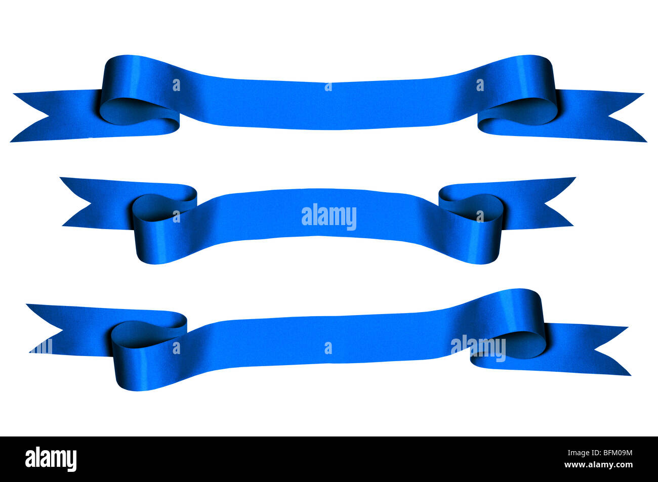 Blaue Bänder mit Bank Platz für Text - Foto Stockfoto