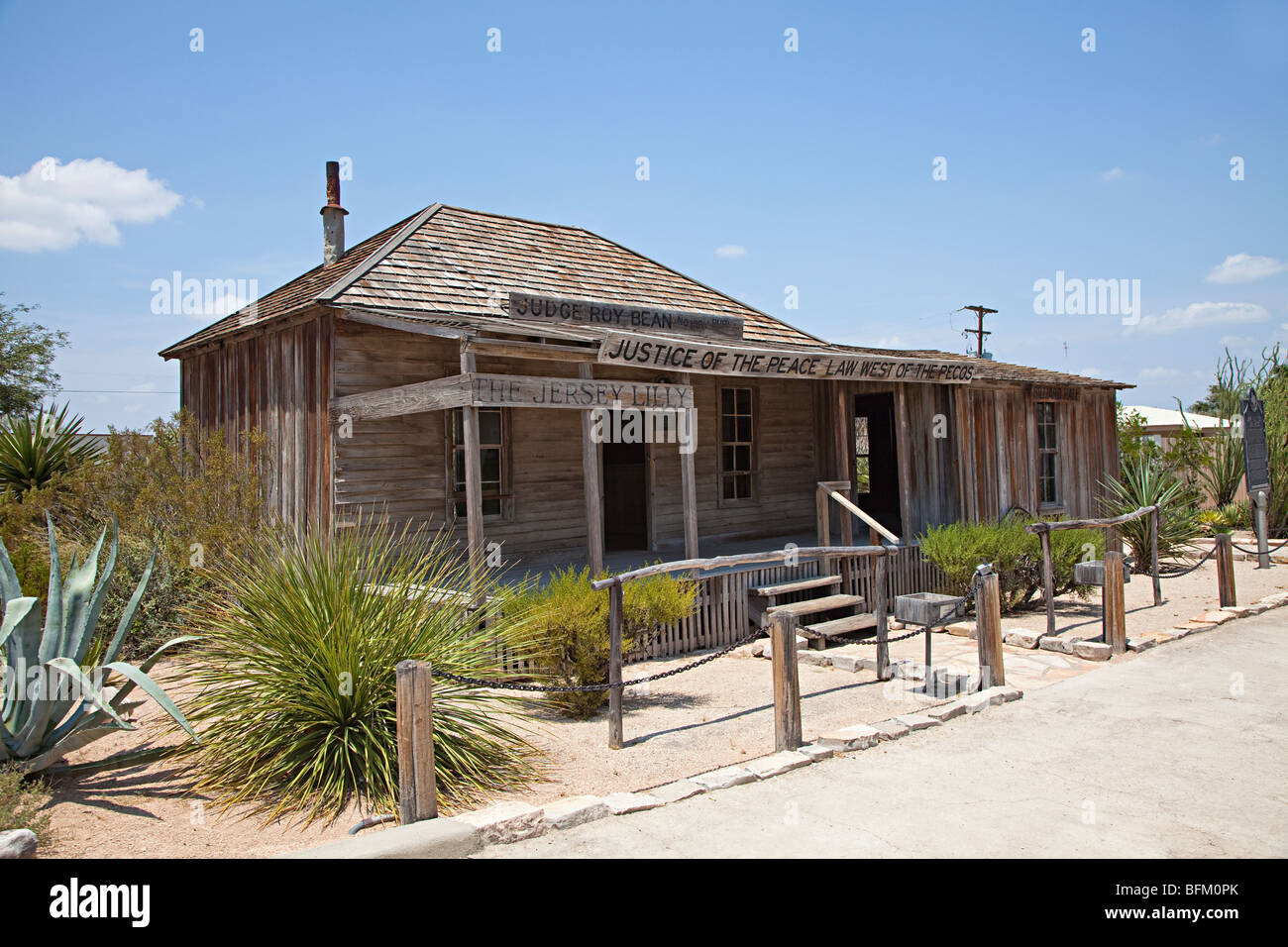 Judge Roy Bean Jersey Lilly Salon Langtry Texas USA Stockfoto