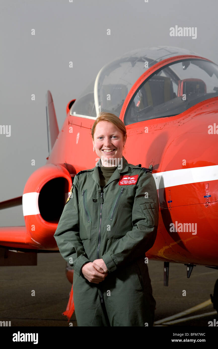 Die erste weibliche Red Arrows-pilot Kirsty Moore Stockfoto