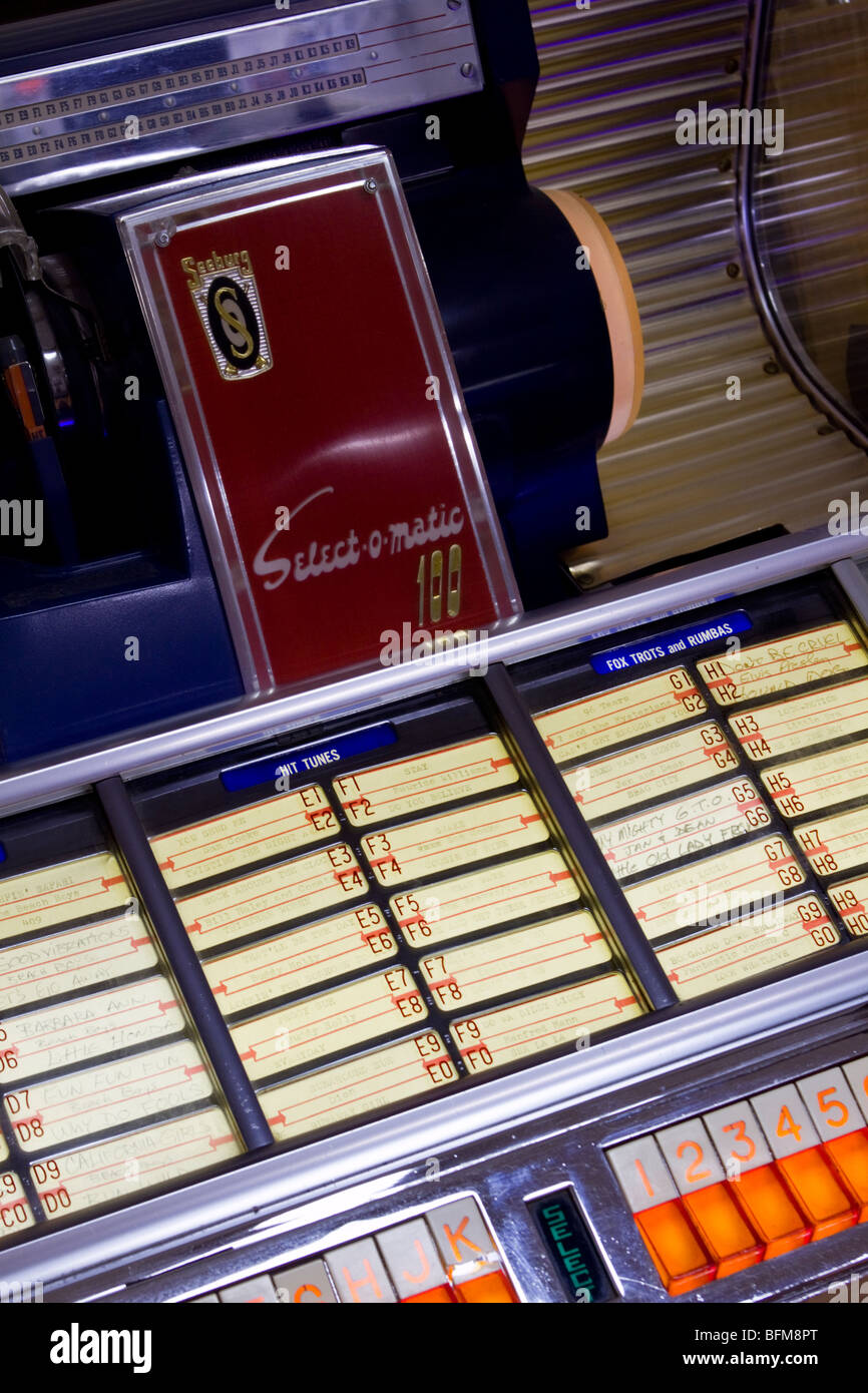 Antik, Vintage 1950er Jahre Seeburg Jukebox-Musik-player Stockfoto