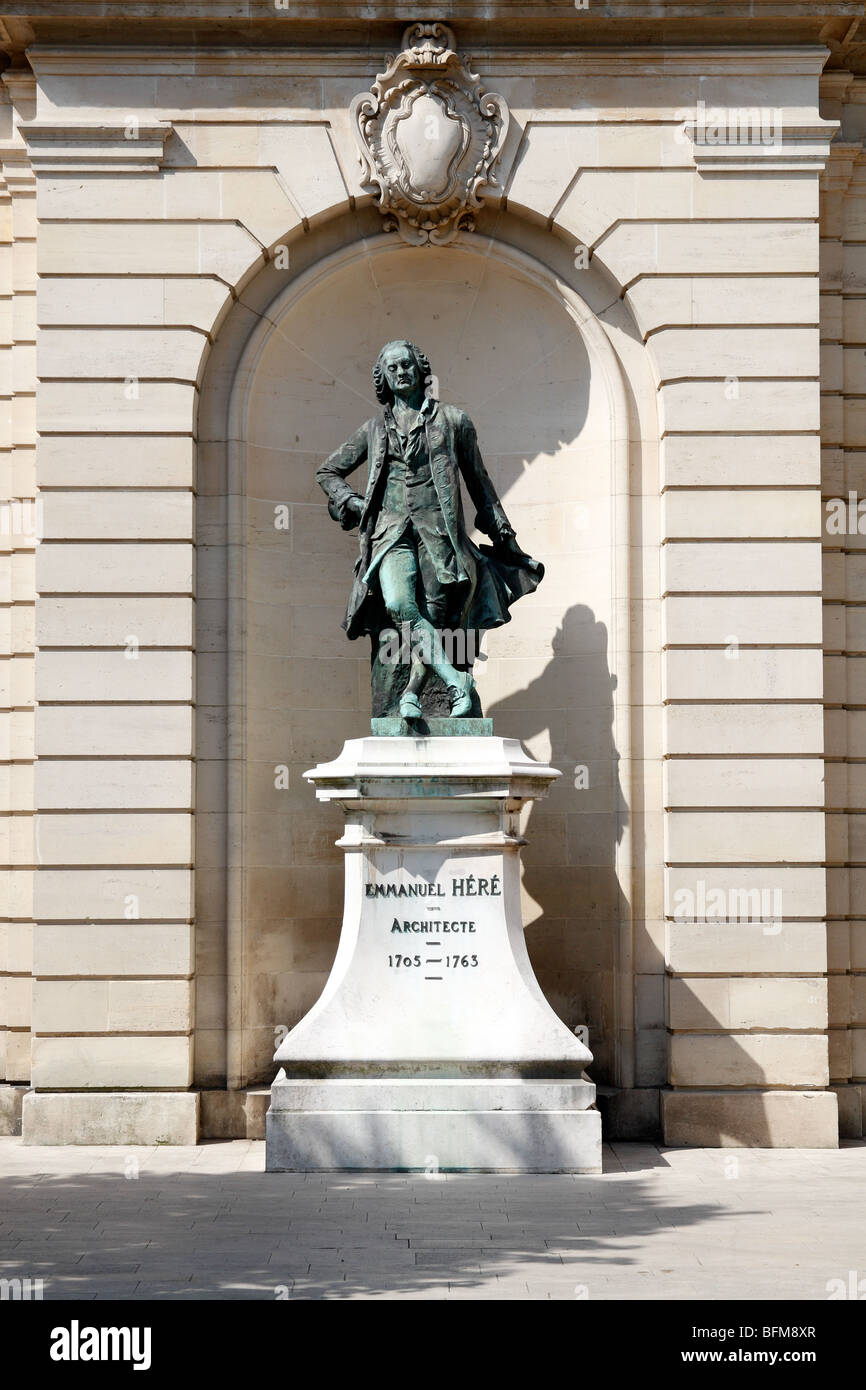 Statue in hier Platz, Stadt Nancy, Frankreich. Stockfoto